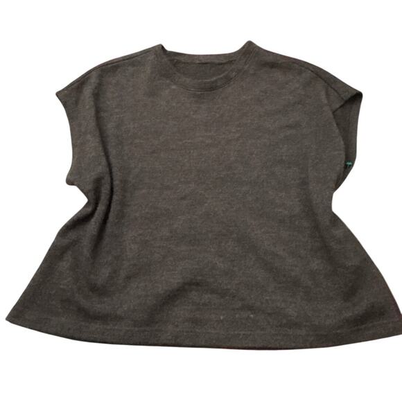 Thick Brown Oversized Sleeveless Knit Sweater Vest - Picture 2 of 5